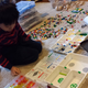 Sorting the LEGO Education StoryStarter set for his little brother to use with his tutor.